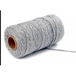 Jute Faden grau
