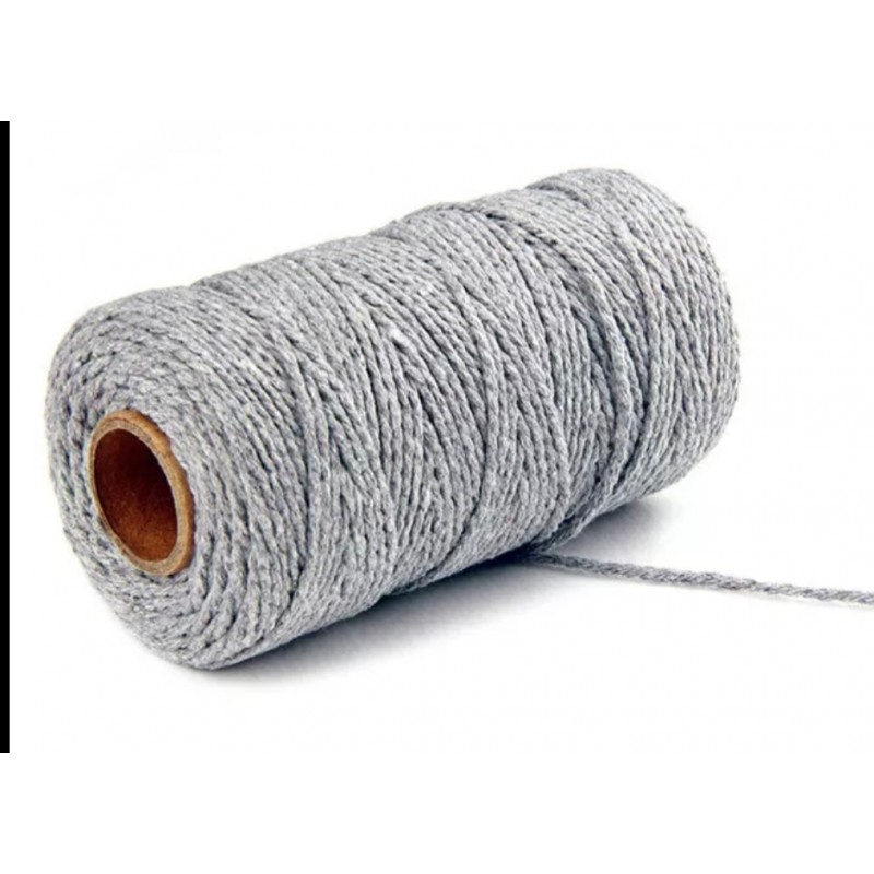 Jute Faden grau