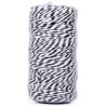 Jute Faden schwarz/weiss