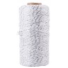 Jute Faden weiss/silber