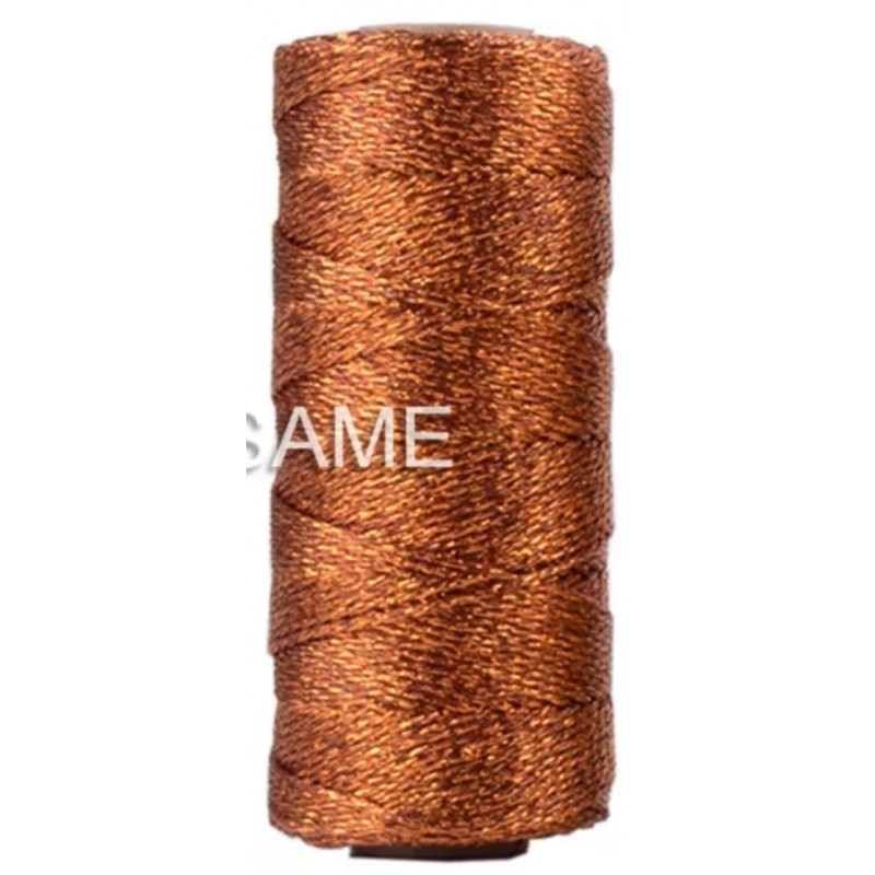 Jute Faden kupfer/glitzer