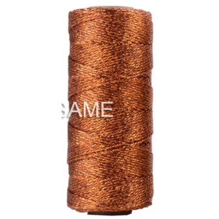 Jute Faden kupfer/glitzer