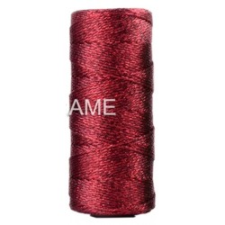 Jute Faden rot/glitzer