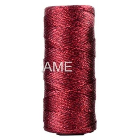 Jute Faden rot/glitzer