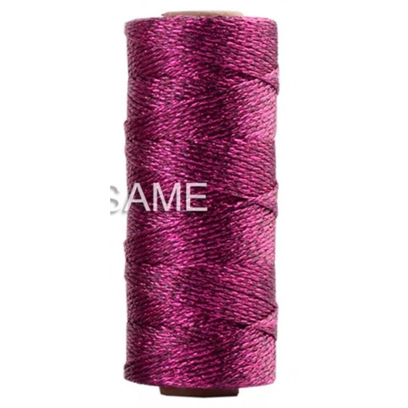 Jute Faden pink/glitzer