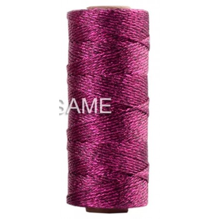 Jute Faden pink/glitzer
