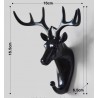 Wandhaken Hirsch schwarz