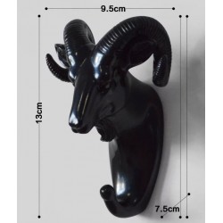 Wandhaken Widder schwarz