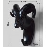 Wandhaken Widder schwarz