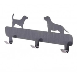 Wandhaken Metall Hunde schwarz