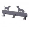 Wandhaken Metall Hunde schwarz