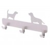 Wandhaken Metall Hunde silber