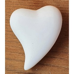 Terracotta Herz weiss