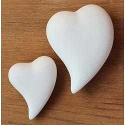 Terracotta Herz weiss