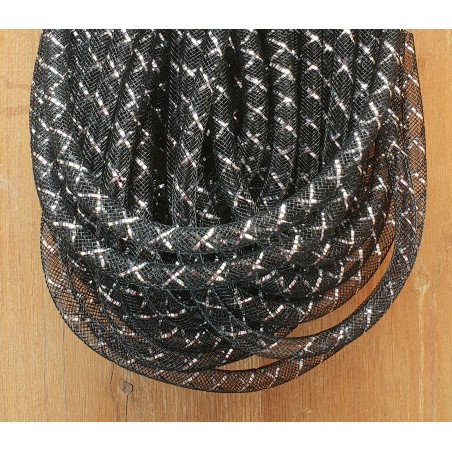 Netzschlauch schwarz/silber