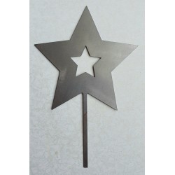 Metall Stern silberfarbig