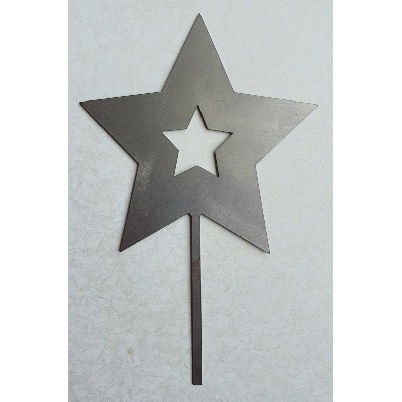 Metall Stern silberfarbig