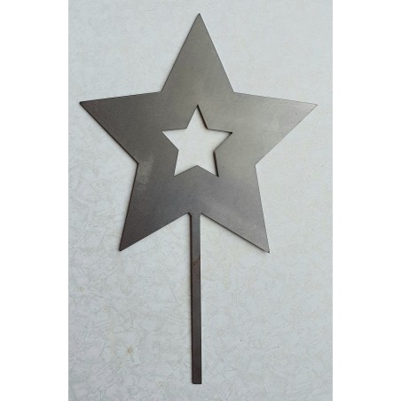 Metall Stern silberfarbig