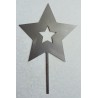 Metall Stern silberfarbig