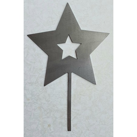Metall Stern silberfarbig