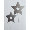 Metall Stern silberfarbig