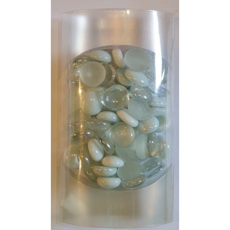 Glasnuggets weiss/transparent