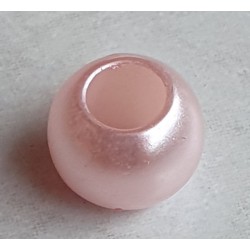 Grossloch Kunststoff Perle rosa