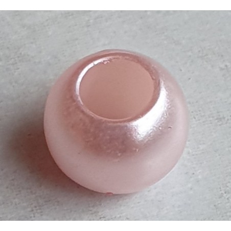 Grossloch Kunststoff Perle rosa