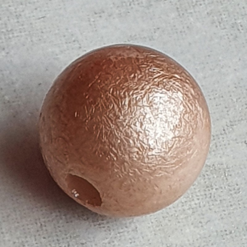 Kunststoff Perle hellbraun