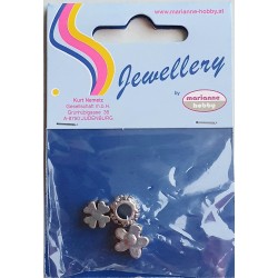 Grossloch Metall Perlen Set Kleeblatt