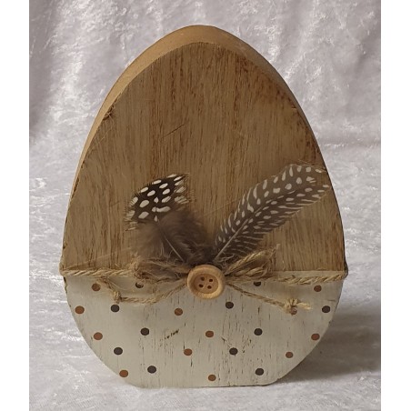 Holz Ei mit Feder