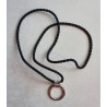 Lederimitat Kette für Wechselschmuck schwarz