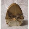 Holz Ei mit Feder 2