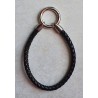 Leder Armband mit Wechselanhänger schwarz