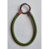 Leder Armband mit Wechselanhänger grün