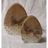 Holz Ei mit Feder 2