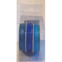 Organza Bänder blau