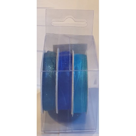 Organza Bänder blau