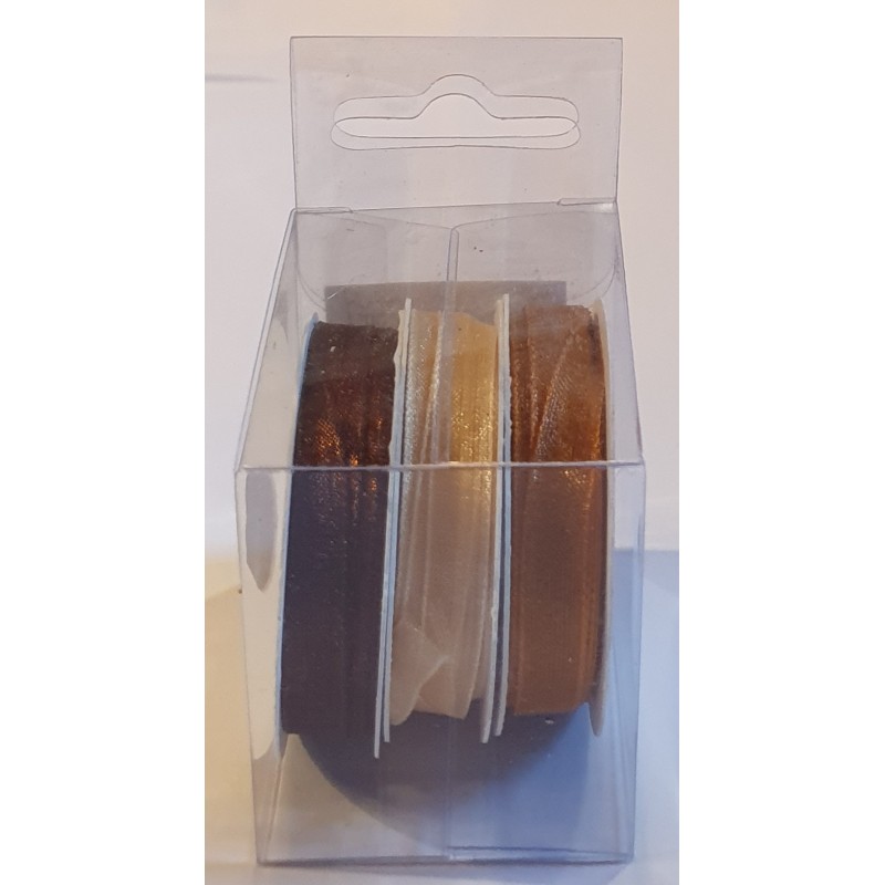 Organza Bänder braun