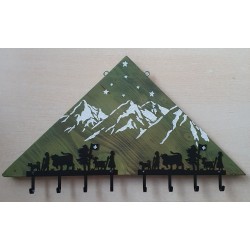 Schlüsselbrett Alpaufzug grün