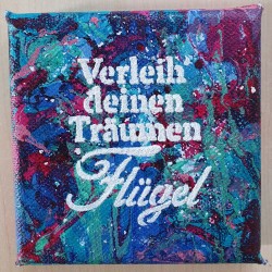 Leinwand Schild Flügel.....