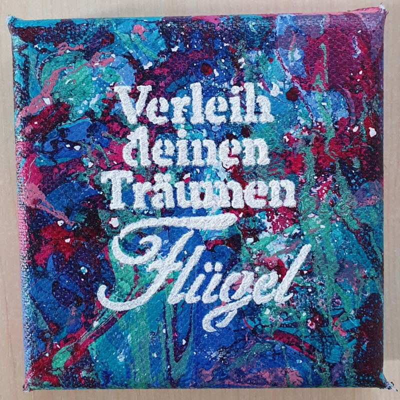 Leinwand Schild Flügel.....