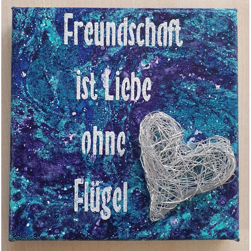 Leinwand Schild Freundschaft.....