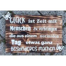 Schild Glück....