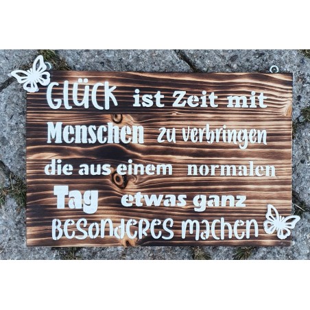 Schild Glück....