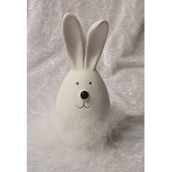 Kaninchen mit Federn weiss 1