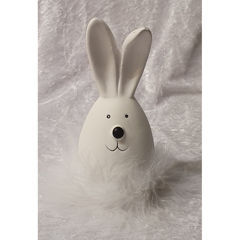 Kaninchen mit Federn weiss 1