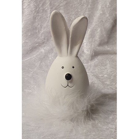 Kaninchen mit Federn weiss 1