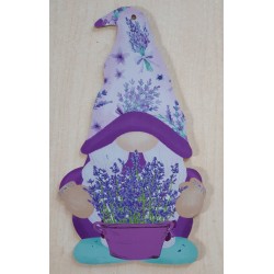 Holz Schild Wichtel violett