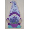 Holz Schild Wichtel violett